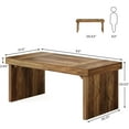 thumbnail image 2 of Tribesigns 63 Inch Executive Computer Desk, Rustic Simple Wood Office Desk, Large Study Writing Table Business Workstation for Home Office, 2 of 6