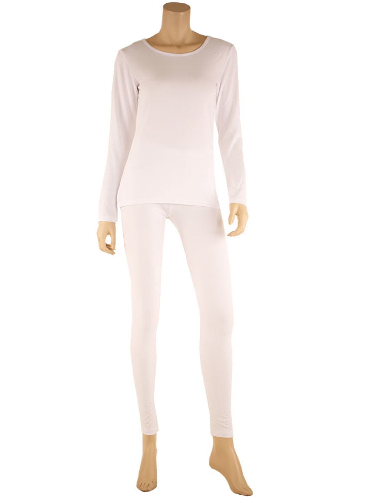SLM ThermaTek Women's Microfiber Fleece Thermal Underwear Two Piece ...