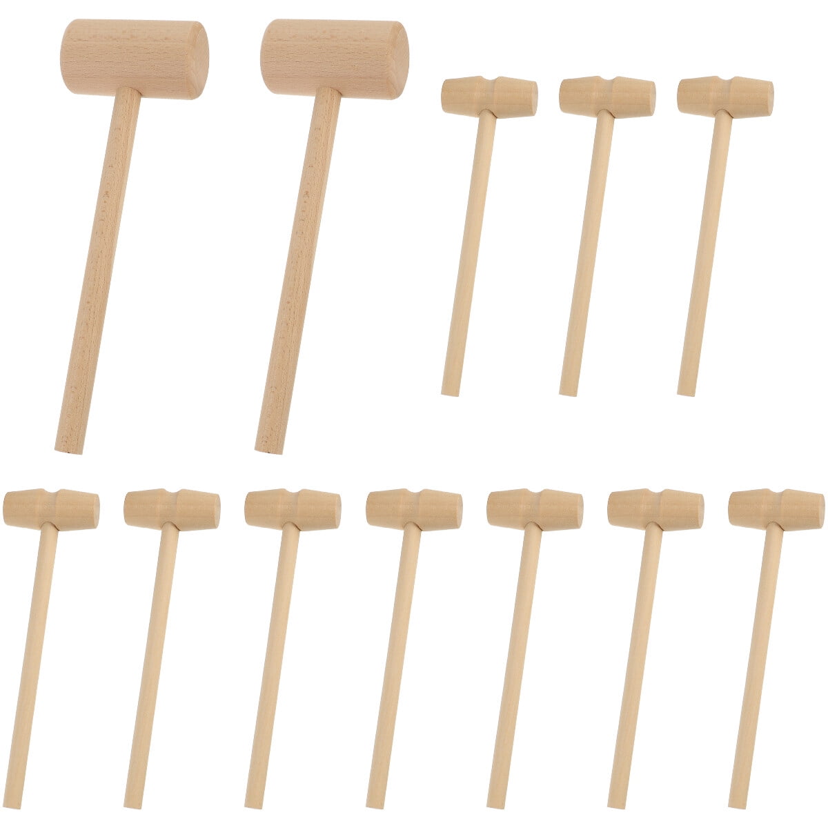 Mallet 12Pcs Wooden Crab Mallets Natural Hardwood Crab Lobster Seafood ...