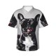 thumbnail image 1 of Balery Cool French Bulldog Wine Camisas hawaianas de manga corta para hombre, camisas playeras de corte holgado, camisas de vacaciones con botones,XX-Large, 1 of 7