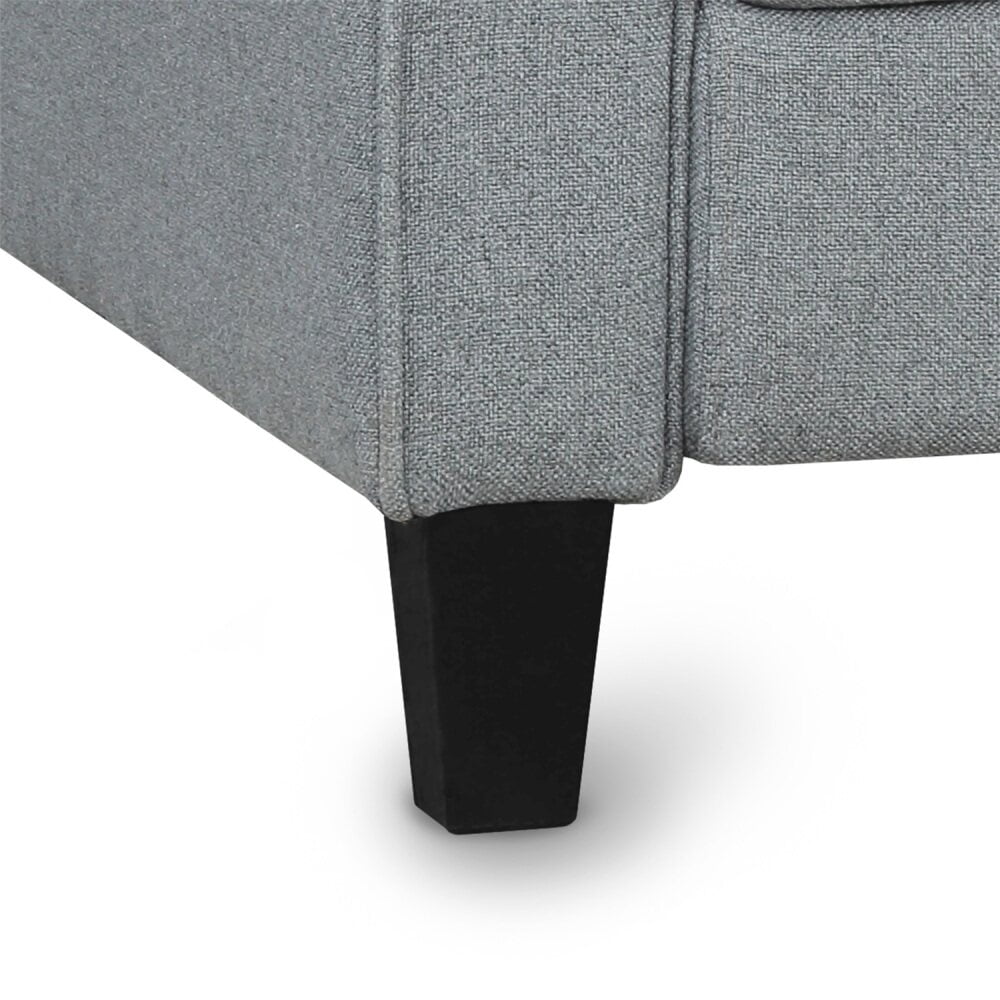 Modern Linen Fabric Recliner Chair,Mid-Century Armchair Single Sofa Accent Chair,Upholstered Comfy Reading Accent Chairs for Living Room,Gray