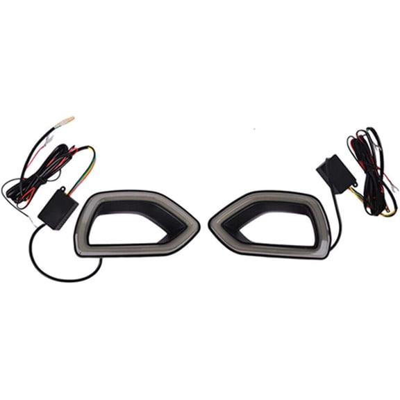 Seapple Upper Grille LED Lights Turn Signal Light Assembly With Wire Harness 68417505AA 68417504AA Compatible with Dodge charger 2015-2021