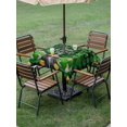 thumbnail image 3 of Outdoor Tablecloth with Umbrella Hole and Zipper, St. Patrick's Day Square Table Cloth 60x60 Inch Waterproof Tablecloth, Spring Lucky Shamrocks Green Gnomes Plaid Picnic Table Cover for Patio Camping, 3 of 7