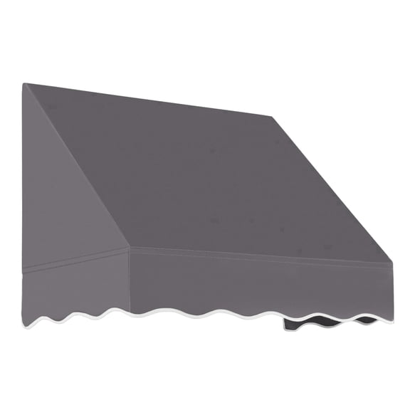 Awntech 4.38 Ft San Francisco Closed-Sided Fixed Awning Canopy (52.5in x 24in x 36in), Gunmetal