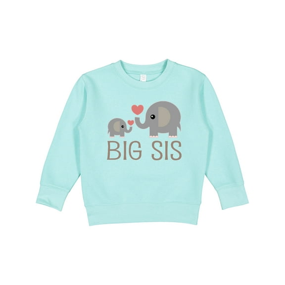 Inktastic Big Sis Elephant Toddler Sweatshirt