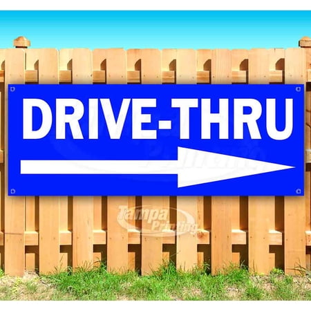 Drive-Thru 13 oz Vinyl Banner With Metal Grommets