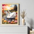 thumbnail image 2 of Hilo Algodón Ecológico Bordado Obra Arte Punto Cruz Con Cisne Impreso 11CT 40x50cm, 2 of 9