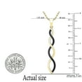 thumbnail image 5 of Dazzlingrock Collection Round Black Diamond Swirl Infinity Pendant for Women with 18 Inch Gold Chain (0.20 ctw, Color Black, Clarity Opaque) in 10K Yellow Gold, 5 of 6