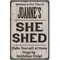 thumbnail image 1 of JOANNE'S She Shed signGift Lady Cave Gift 8x12 Metal Sign 108120082150, 1 of 1