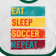 thumbnail image 4 of Inktastic Eat Sleep Soccer Repeat Boys or Girls Baby Bib, 4 of 4