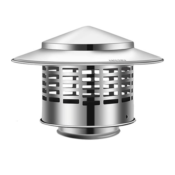 WE-POLUJ Round Chimney Caps Stainless Steel Fireplaces Vent Cover Chimney Cover with Screen Exhaust Caps All Weather Vent Cover