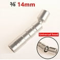 thumbnail image 3 of 1 Pcs Silver Short Style Car Truck 14mm Spark Plug Socket Removal Tool 3/8 Drive, 3 of 5