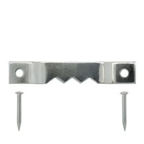 Framer Supply Sawtooth Picture Hanger with Nails – Zinc Plated, 1⅝” Long x 1/4” Wide, 100 Pack