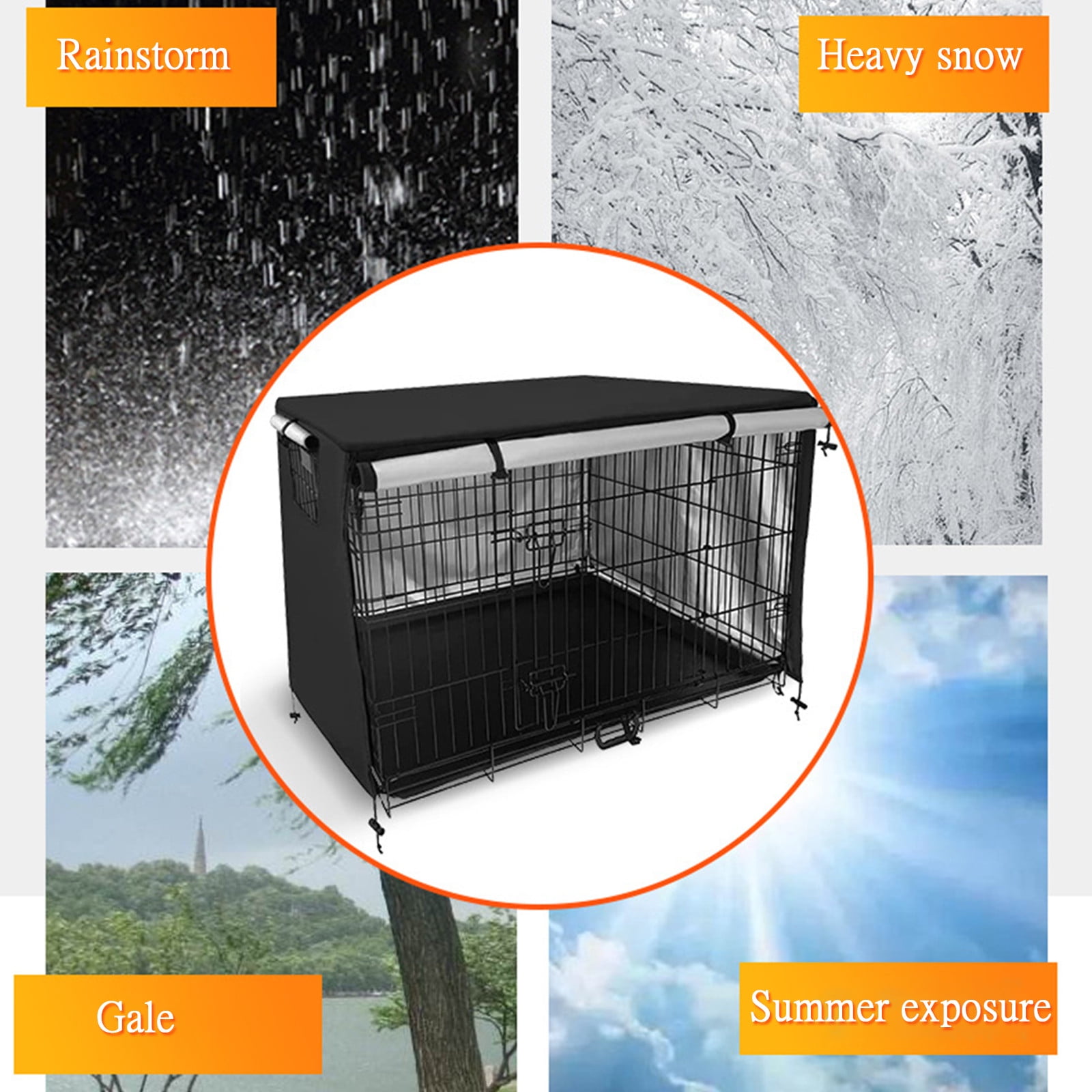Xzngl Large Dog Crate Dog Crate Cover dog Kennel Cover For Medium And Large Dog Heavy Duty Oxford Fabric pet Kennel Cover Waterproof Anti Uv dog Cage
