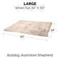 thumbnail image 3 of FurHaven Pet Products Long Faux Fur & Velvet Water-Repellent Pet Blanket for Dogs & Cats - Taupe, Large, 3 of 12