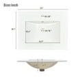 thumbnail image 4 of 24x18 Inch Rectangular Ceramic Bathroom Sink White Single Hole Drop-In Vanity Top Basin with Overflow Prevention - No Cabinet or Faucet Included, 4 of 8