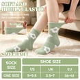 thumbnail image 6 of Bocaoying 6 Pairs Women‘s Fuzzy Socks - Thick Cozy Fluffy Mid-Calf Socks with Colorful Floral Patterns, Soft Warm Plush Sleep Socks for Home & Indoor Wear, 6 of 7