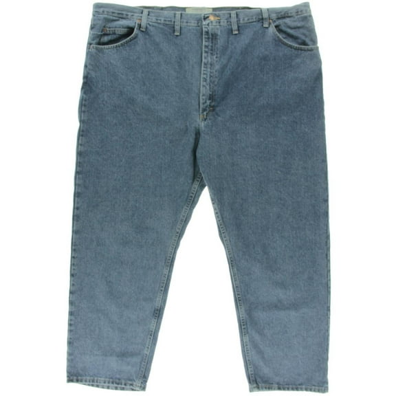 Wrangler Mens Classic-Rise Stone Wash Straight Leg Jeans