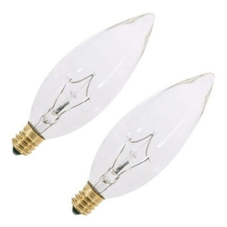 - Satco 04713 - 60W TORP CD/2 CLEAR EURO BASE S4713 B10 Decor Torpedo Light Bulb