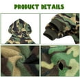 thumbnail image 2 of BT Bear Small Dog Hoodie, Camouflage Polar Fleece Dog Jacket with Leash Hole, Warm Dog Coat Outfits for Puppy Small Dogs Girl Boy Green M, 2 of 5