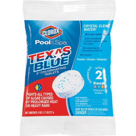 Clorox Pool&Spa Texas Blue 3" Chlorinating Tablets, 8 oz