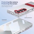 thumbnail image 3 of Allytechgroup Clear Case for Samsung Galaxy Z Fold 7, with Build in Screen Protector Anti-Scratch Full Body Shockproof Not-Yellowing Kickstand Phone Case Cover for Galaxy Z Fold 7, Red, 3 of 12