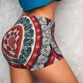 thumbnail image 4 of Logiee Round Design Print Women's Biker Shorts,Workout Gym Shorts,Scrunch Shorts,Tummy Control Hidden Scrunch Running Yoga Shorts-Medium, 4 of 8