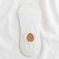 thumbnail image 4 of Women No Show Socks Low Cut Anti-slid Athletic Running Novelty Casual Invisible Liner Socks - white, 4 of 5