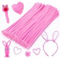 thumbnail image 1 of 200 Piezas De Limpiapipas De Color Rosa Para Tallos De Chenilla Del Día De San Valentín Para Proyectos De Manualidades Creativas Y Decoraciones De San Valentín (6 Mm X 12 Pulgadas), 1 of 4