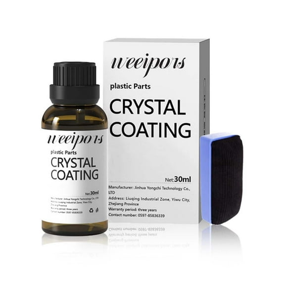 YATLTE Crystal Coating for car, Plastic Parts Crystal Coating, Plastic Parts Crystal Coating for Car,Easy to Use Car Refresher, Great Gloss Protection