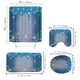 thumbnail image 3 of 4Pcs Bathroom Shower Curtain Set, Sparkling Diamond-Pattern Bathroom Curtain With 12 Hooks, Bathroom Non Slip Rugs, Toilet Cover Mat, Bathroom Partition, Room Decor, 3 of 4