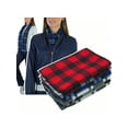 thumbnail image 4 of ToBeInStyle Unisex Pack of 6 Long Fringe Winter Scarves - Plaid, 4 of 7