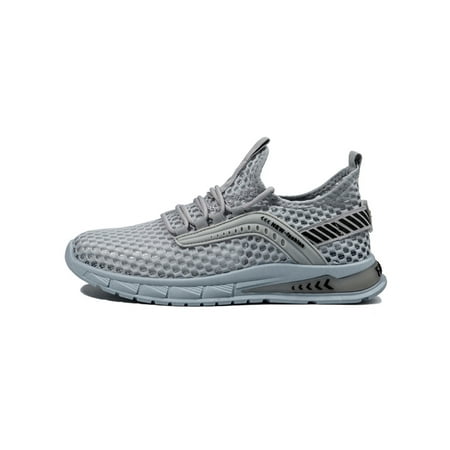 

UKAP Mens Sneakers Workout Athletic Shoes Mesh Running Shoe Anti Slip Casual Sneaker Men s Lightweight Comfortable Gray 6