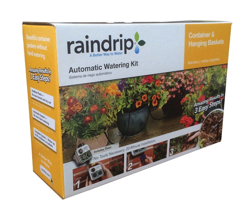 Water up to 20 Plants with This kit Raindrip R560DP Automatic Watering Kit for Container and Hanging Baskets 1-Pack Water up to 20 Plants with This kit 