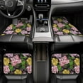 thumbnail image 5 of Balery Colorful Roses Pattern 4-Piece Floor Mats, Heavy-Duty Rubber Liners, Anti-Slip Design, All-Season Automotive Protection, Vehicles, Cars, Trucks, and SUVs, 5 of 5