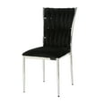 thumbnail image 5 of Sumdeal 5-Piece Dining Set, 70 in White Faux Marble Dining Table with 4 Black Velvet Chairs, Silver Legs, 5 of 8