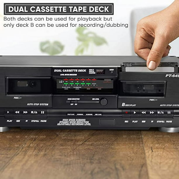 Pyle double cassette deck on sale PT-659-DU