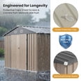 thumbnail image 4 of Homall, Outdoor Storage Shed Metal 10x12FT Tool Shed Brown for Garden, Garage, Patio & Equipment, 4 of 8