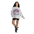 thumbnail image 3 of Women's Gameday Couture  Ash Buffalo Bills Resilience Relaxed Rhinestone Pullover Sweatshirt, 3 of 6