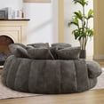 thumbnail image 3 of Pouf géant Noble House, méridienne moelleuse et lit convertible, gris, 3 of 7