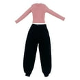 thumbnail image 1 of Ropa para muñeca femenina a escala 1/6, hecha a mano, camisa de manga larga con pantalones casuales Rosa y negro, 1 of 9