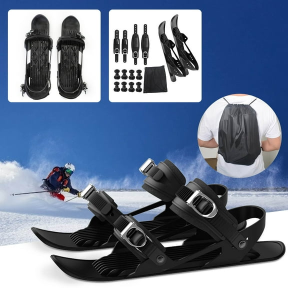 cpengpj Upgraded Lightweight Outdoor Skiing Snowboard Shoes with 180-Degree Adjustable Heel, Nylon and Stainless Steel for Adult All-Terrain Snow Sports (43.5cm)