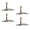 4 - Pack, variant on 5/16"-3/8" Easy Ratchet Chain Binder with Grab Hooks & 5400 lbs WLL - Heavy Duty Tie Down Ratchet Load Binder for Flatbed Trailers & Trucks