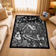 thumbnail image 5 of OCCOA DIY Christmas Coloring Blanket Set Soft Washable Fabric with Markers Festive Town Snowman Cottage Deer, Reusable for Family Activity Holiday Gift, D, 5 of 7