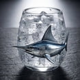 thumbnail image 6 of Artisanal sea creature Glassware, 2D Stemless Wine Glasses, Handcrafted Marine Animal Bar Glass for Coastal Home Decor Oceans Lovers (b)3.94 in, 6 of 7