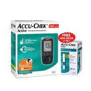 Accu-Chek Active Blood Glucose Glucometer Kit With Vial Of 10 Strips, 10 Lancets And A Lancing Device Free For Accurate Blood Sugar Testing