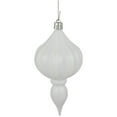 thumbnail image 3 of Northlight 8ct White Shatterproof Finial Christmas Ornaments, 4.75", 3 of 5