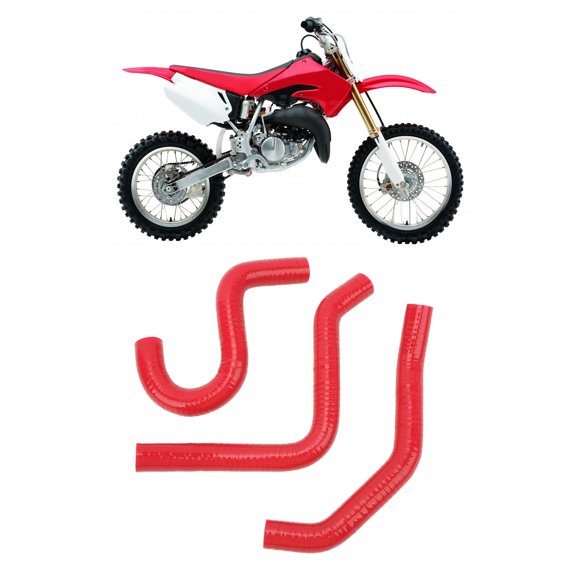 Silicone Radiator Coolant Hose For CR80R 1998-2002 For CR85R 2003-2007 For CR85R Expert 2003-2007, 3Pcs Motorcycle Radiator Hose Thickened High Temperature
