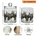 thumbnail image 5 of Yayeee 2 Pack Qtip Holder Bathroom Cotton Swab Canister with Lid Clear Dispenser Set, Gray Hexagons, 5 of 6
