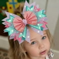 thumbnail image 5 of JoyBowie Glitter Star Layered 7 Inch Baby Hair Bows Clips, 2 Pcs For Toddler Girls, 5 of 10